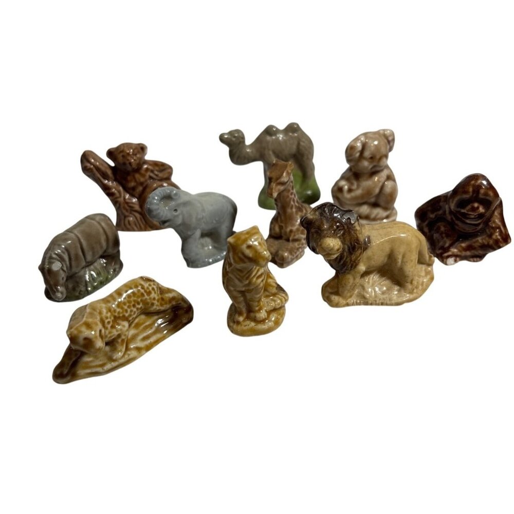 Wade Whimsies Zoo Animals England Ceramic Figurines Set Of 10